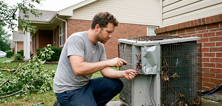 Storm Damage HVAC Restoration in East Orange